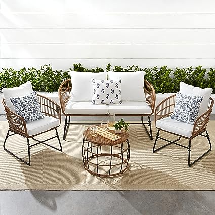 4 piece wicker set